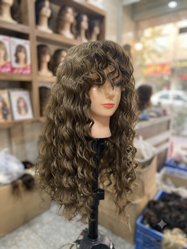 پروتز کف سری عروسکی چتری دار قهوه ای زیتونی
